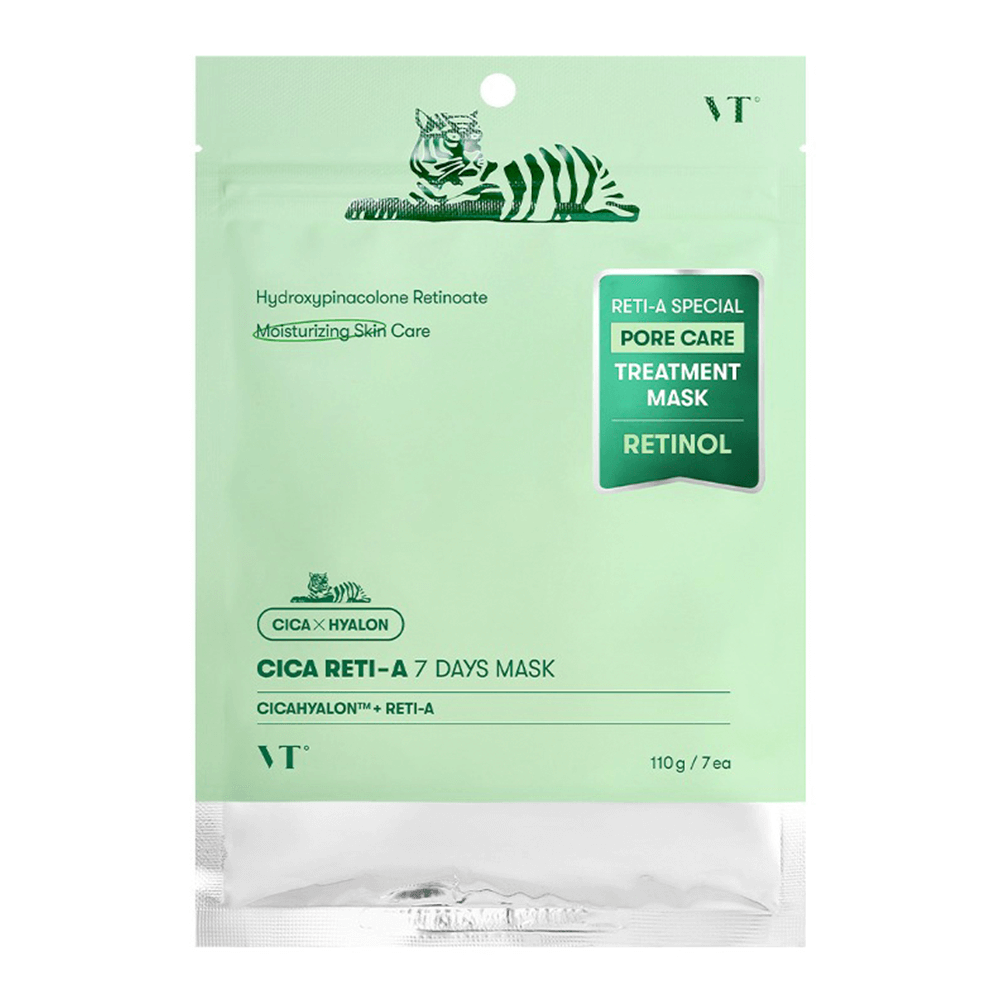 Набор тканевых масок с ретинолом VT Cosmetics Cica Reti-A Mask 7 Day Mask 7шт