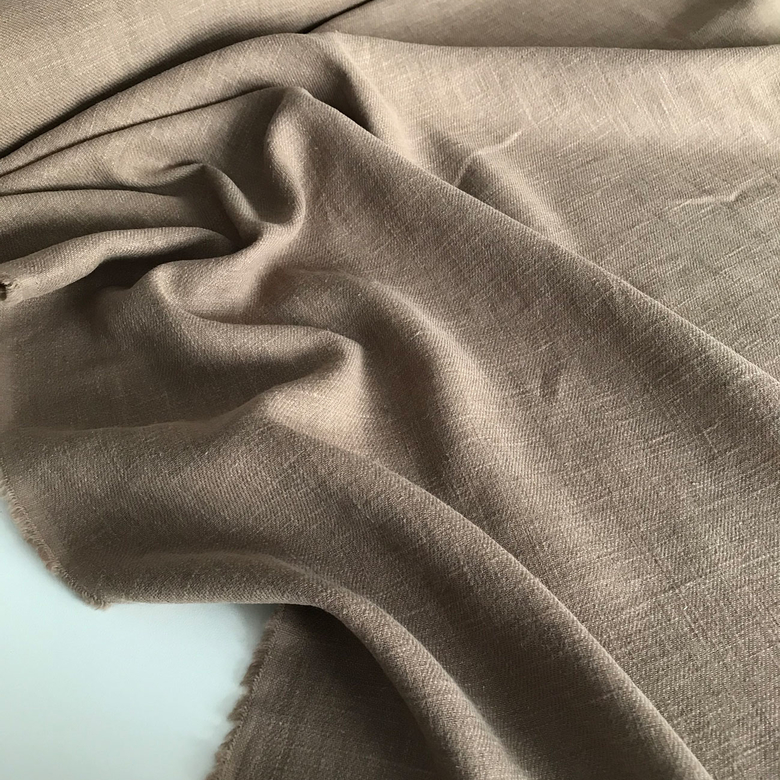 100% крапива rami костюмная эко-ткань бежевая