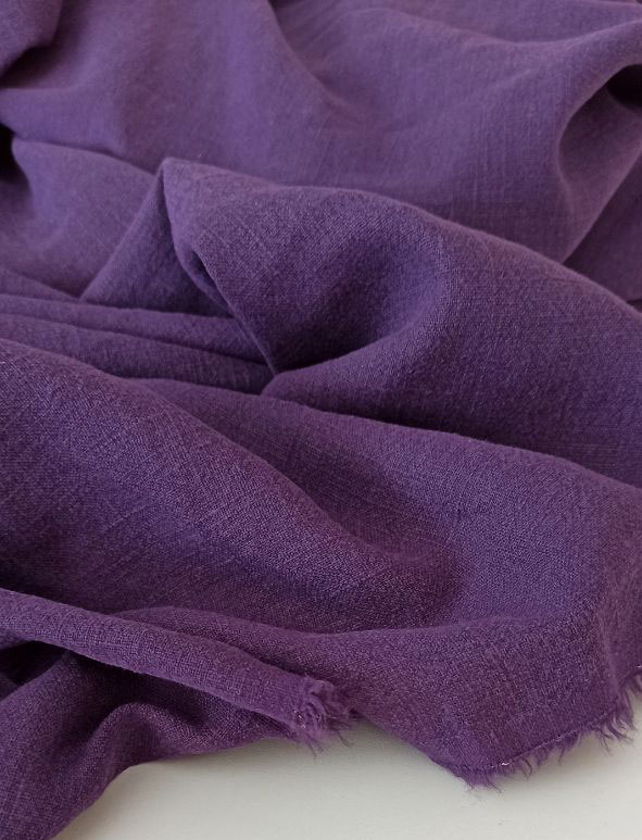 100% эко-ткань крапива ramie костюмная фиолетовая