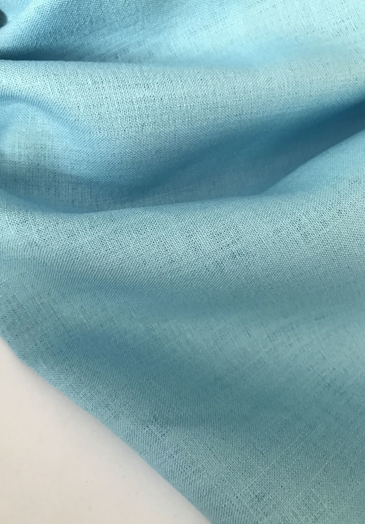 100% конопляная ткань голубой