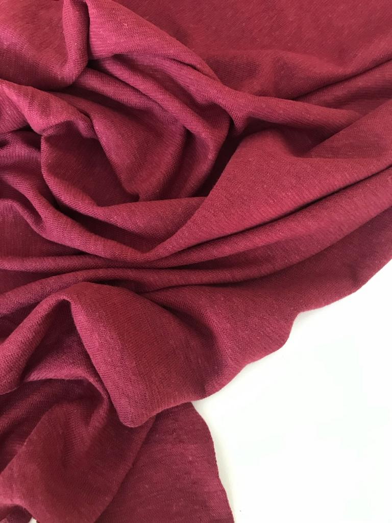 Конопляный трикотаж с хлопком "Бордо"