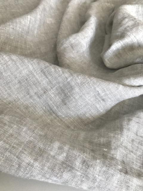 Отрезы Лён "Натуральный льняной"с эффектом мятости (crush) - 0,98м