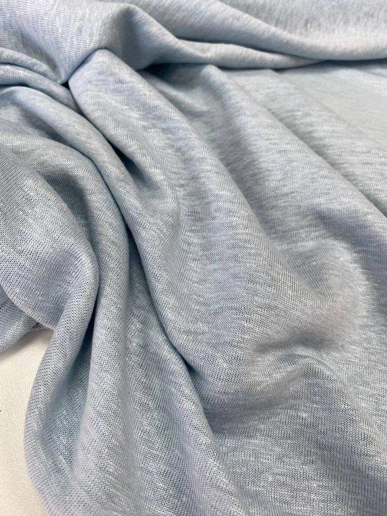 Отрез 100% Конопляный трикотаж "Голубой" - 0,3м