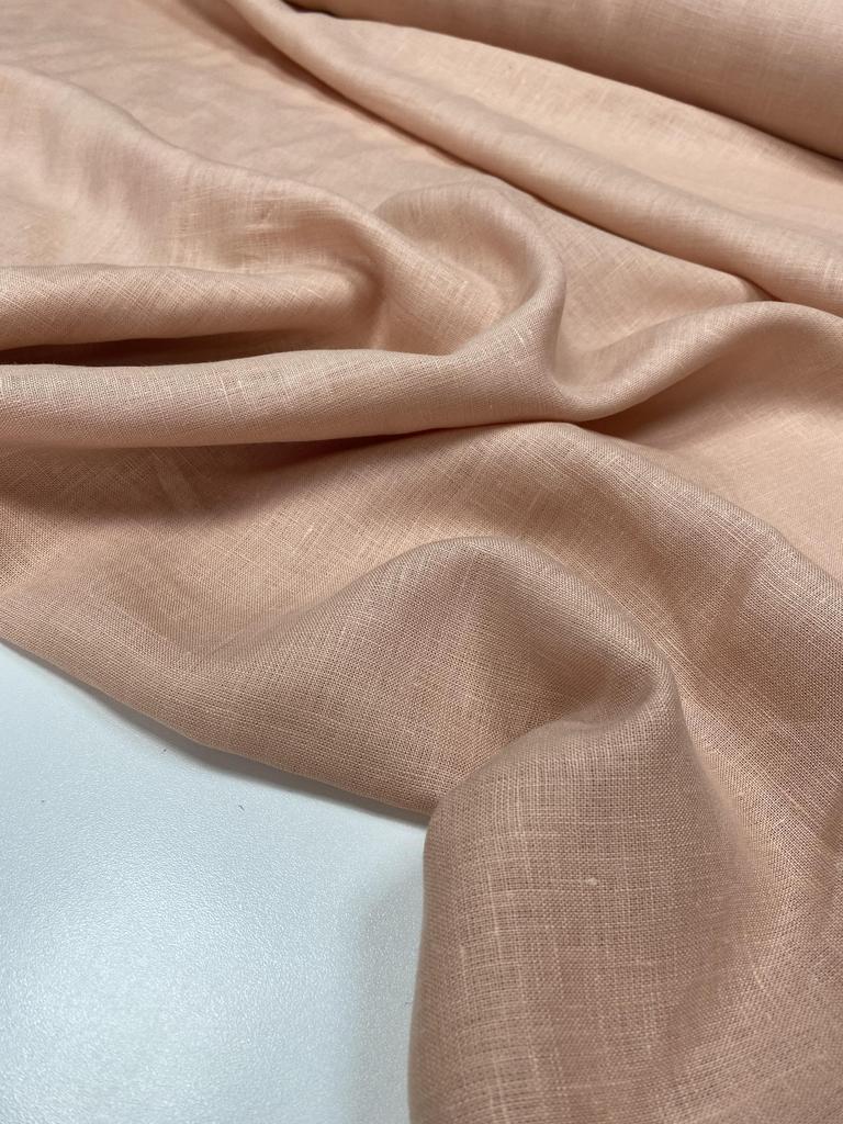 Отрезы Лён  "Персик" - 1,27м