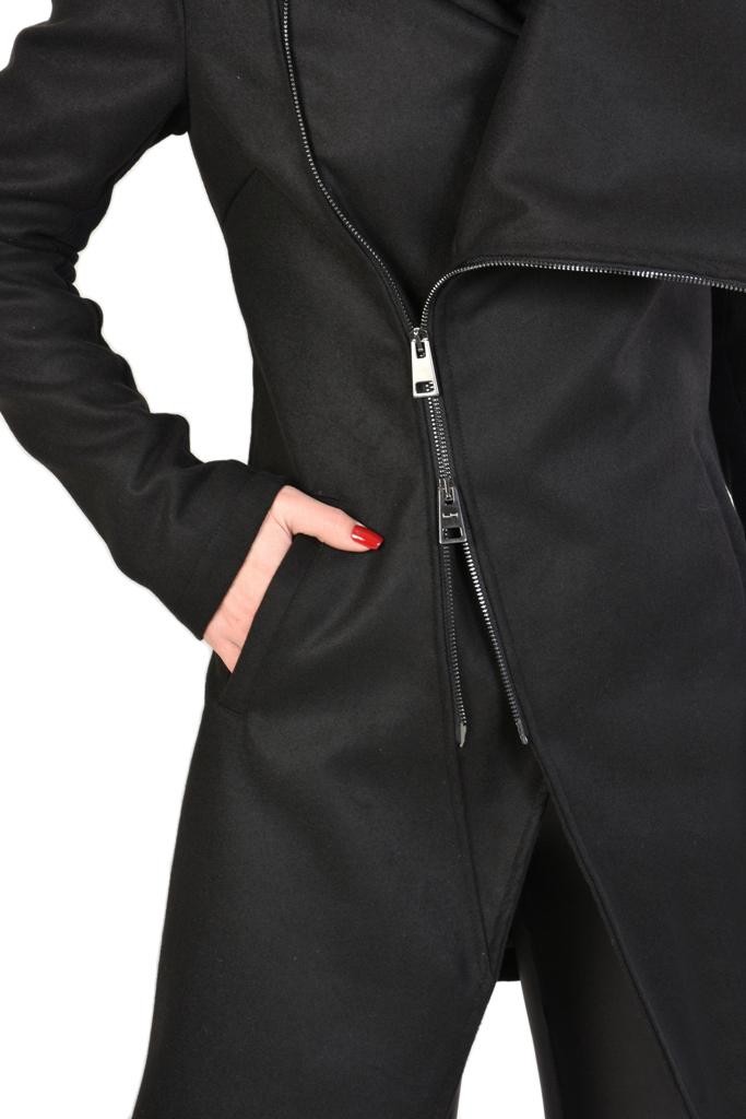 Асимметричное пальто со смещенной молнией LH