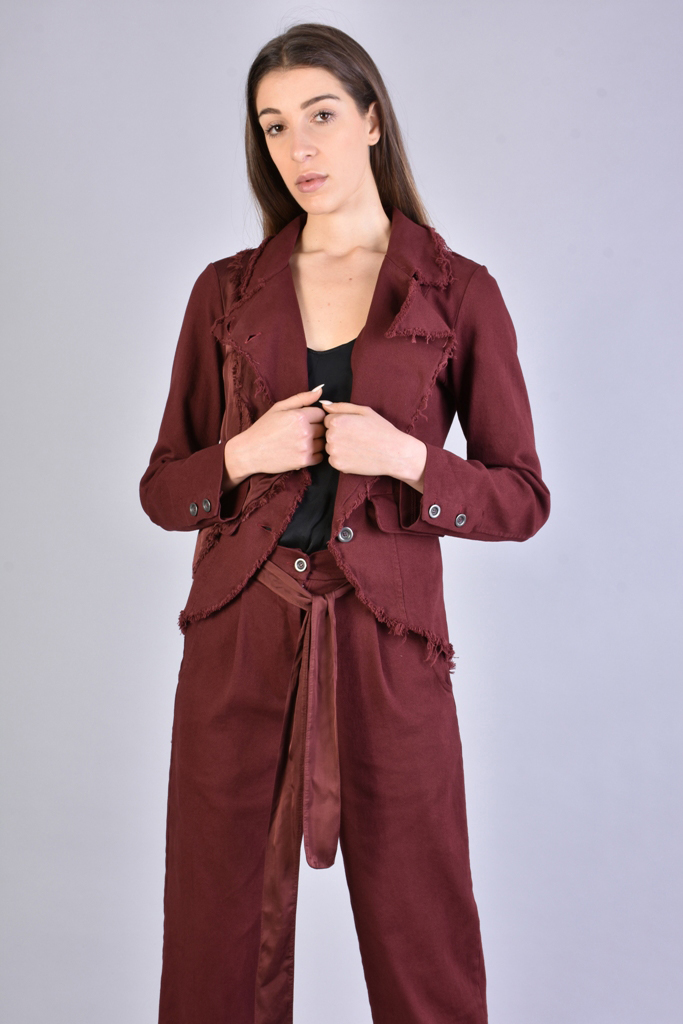 Хлопковый жакет со вставкой из вискозы SM