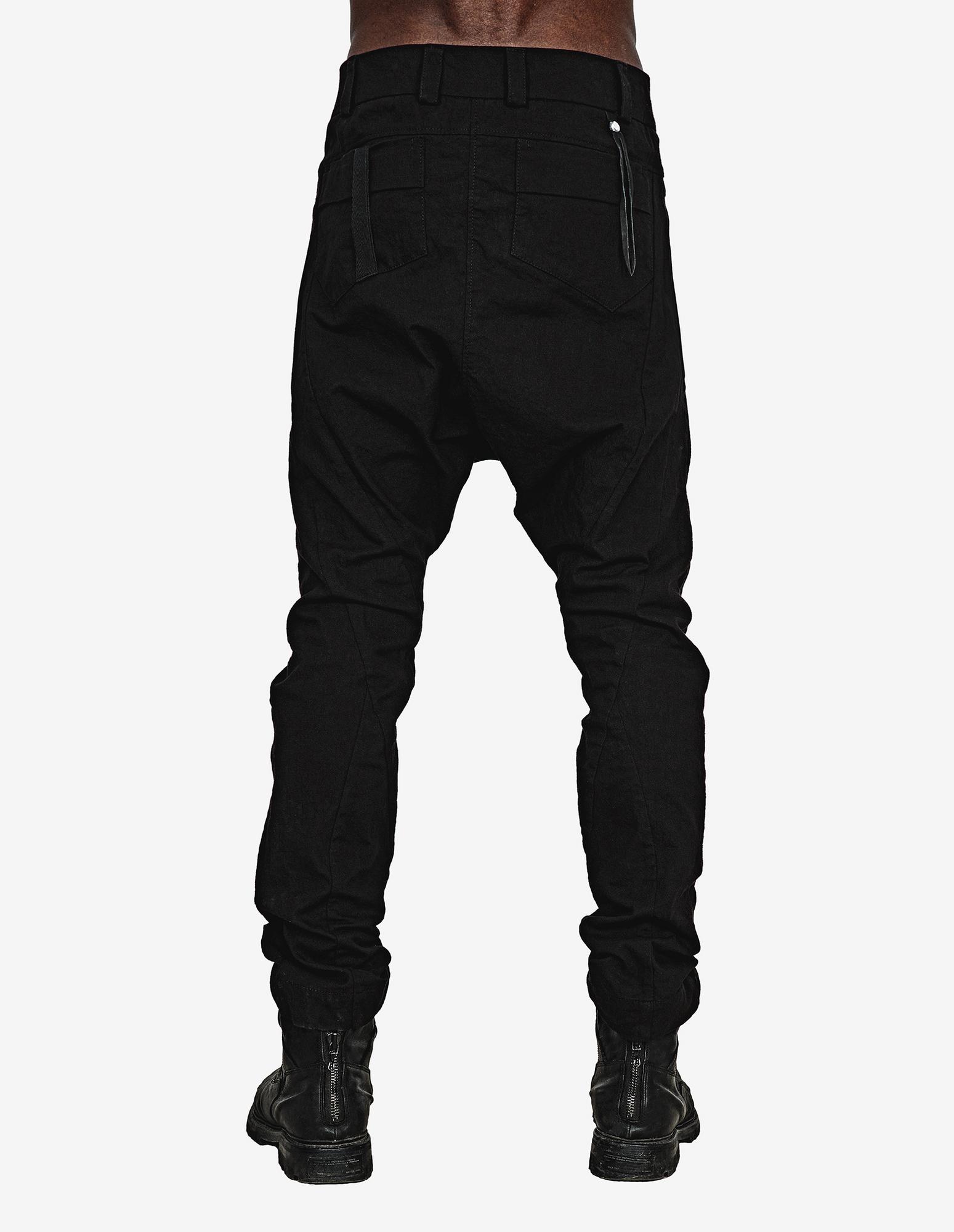 Брюки из эластичного денима с асимметричными вставками 139DEC