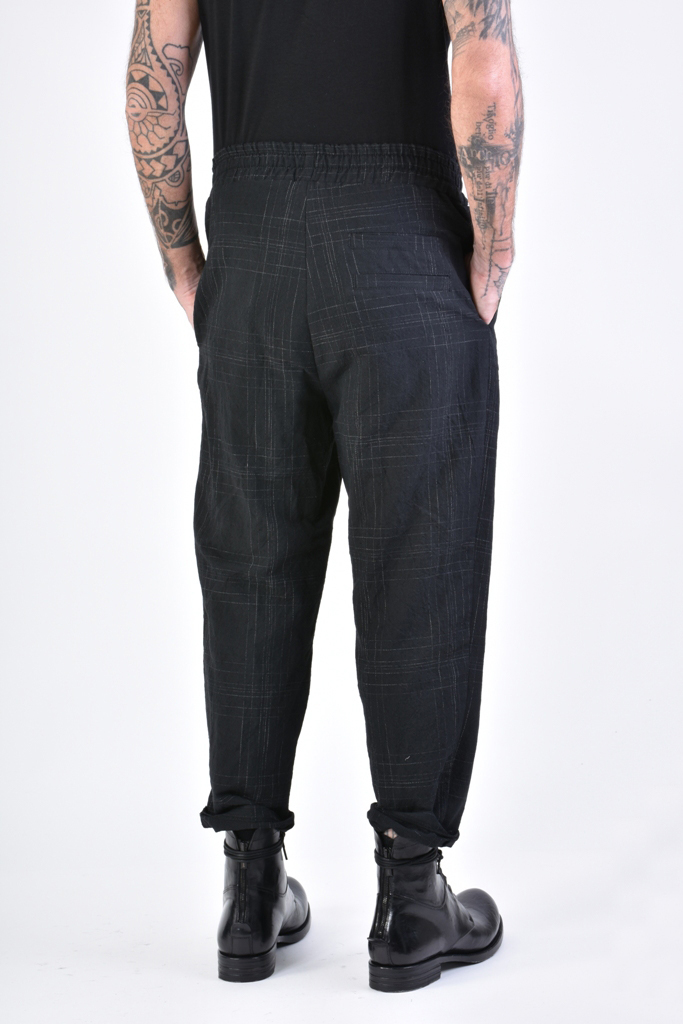 Брюки из смеси льна и хлопка с поясом кулиской LH