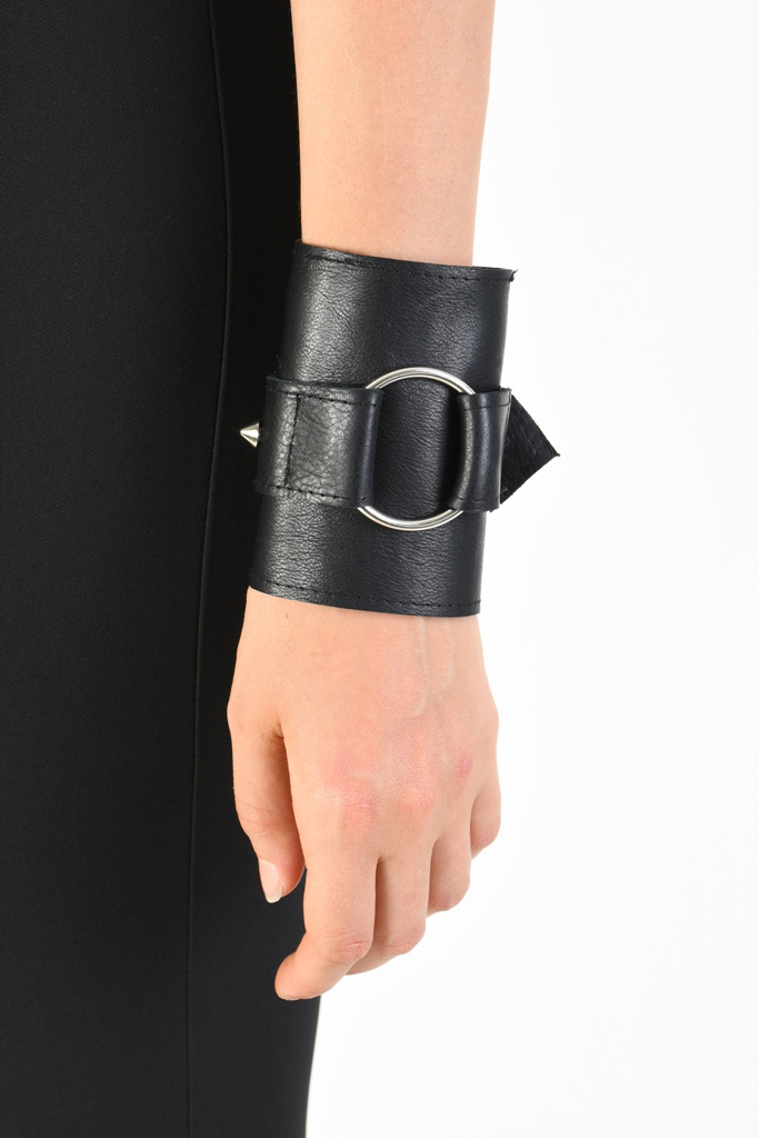 Браслет из кожи наппа с металлической фурнитурой LH