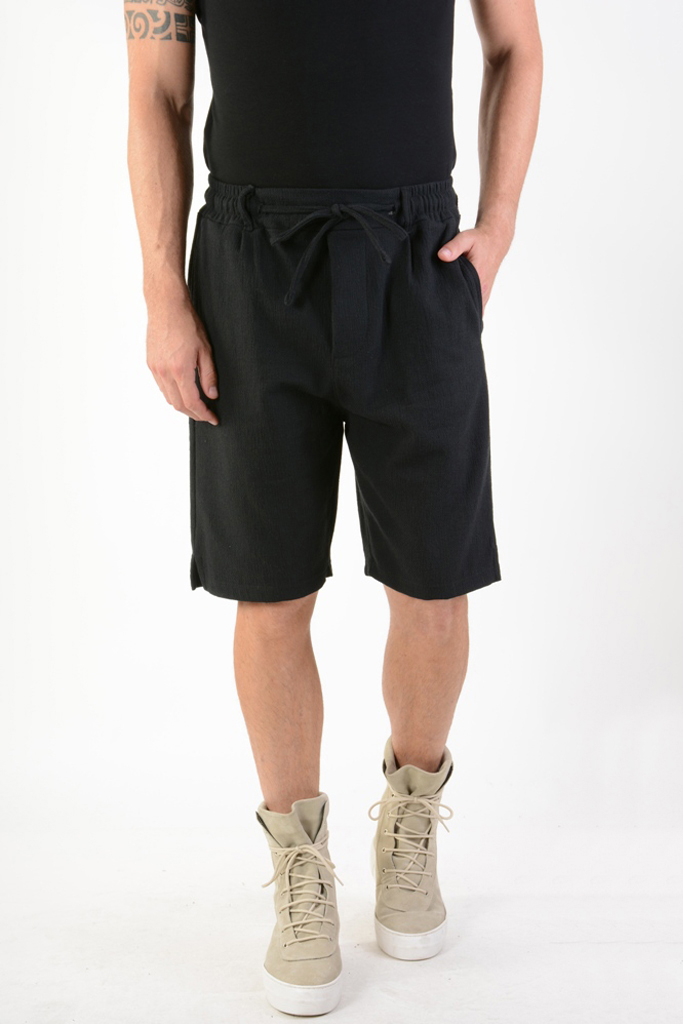 Шорты из хлопковой мешковины с поясом кулиской Xagon