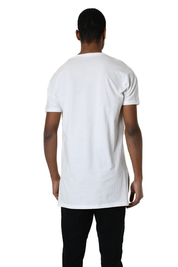 Футболка удлиненная сзади с разрезами по бокам LH