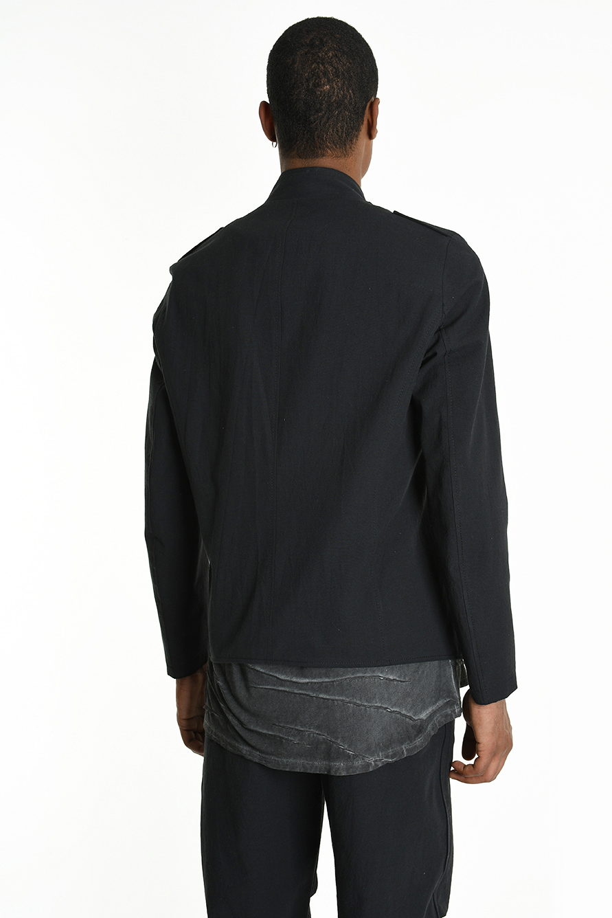 Асимметричный жакет с эполетами с воротником-стойкой LH