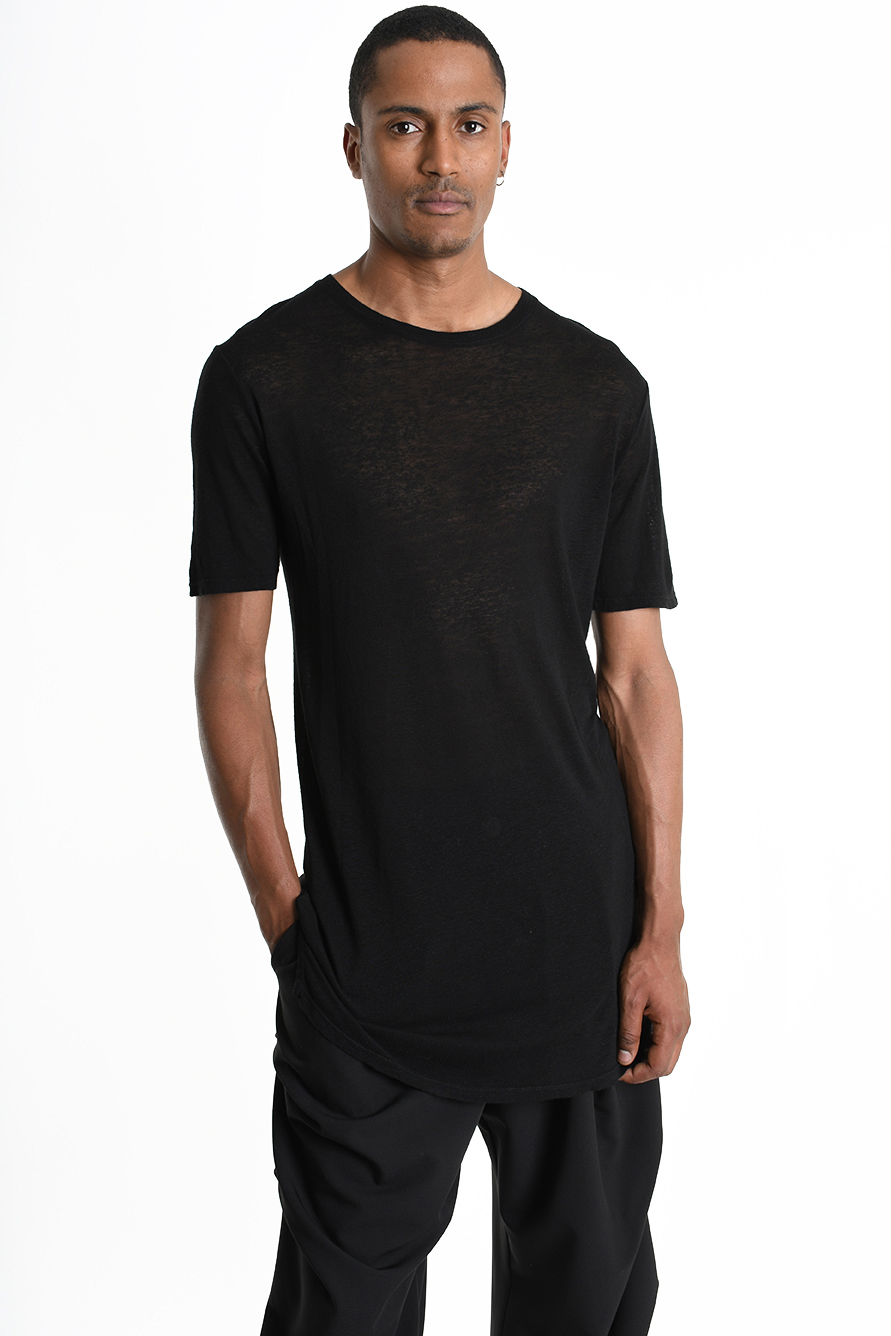 Удлиненная футболка из вискозного льна LH