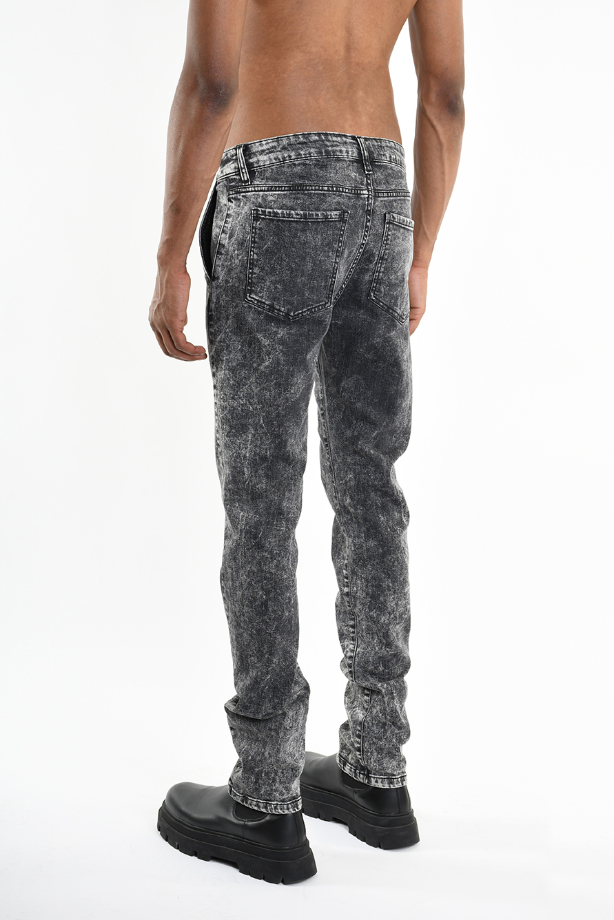 Серые джинсы мраморного окраса LH