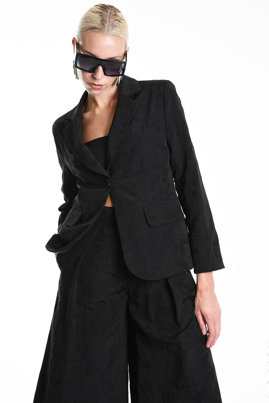 Пиджак из жаккардового хлопка и карманами с клапанами LH