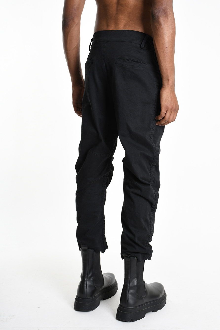 Брюки из хлопкового габардина с вертикальными кулисками LH