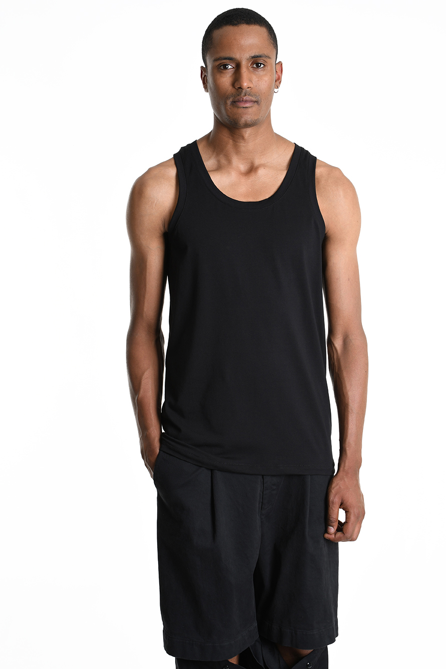 Хлопковая черная майка LH