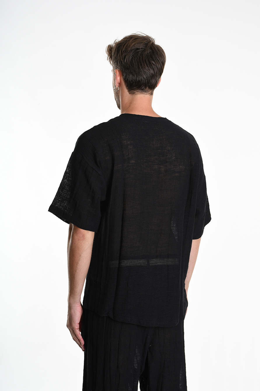 Футболка свободного кроя из смесового льна Xagon