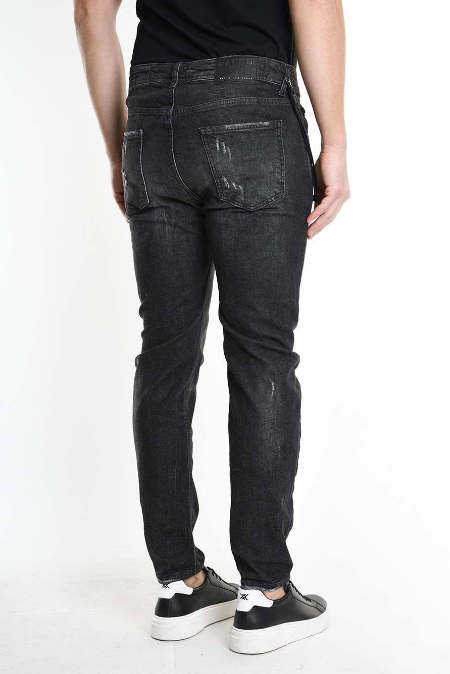 Джинсы скинни с потертостями разрывами и брызгами краски Xagon