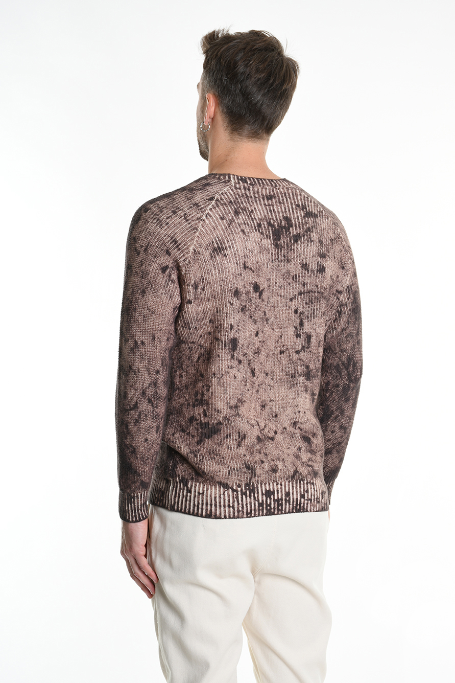 Свитер из смеси хлопка и шерсти с неравномерным окрашиванием Xagon