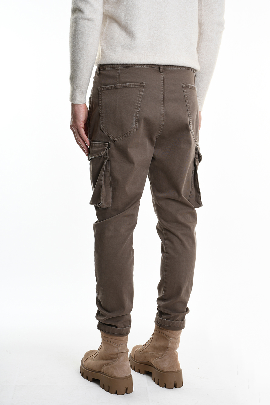 Эластичные брюки-карго с микроразрывами Xagon