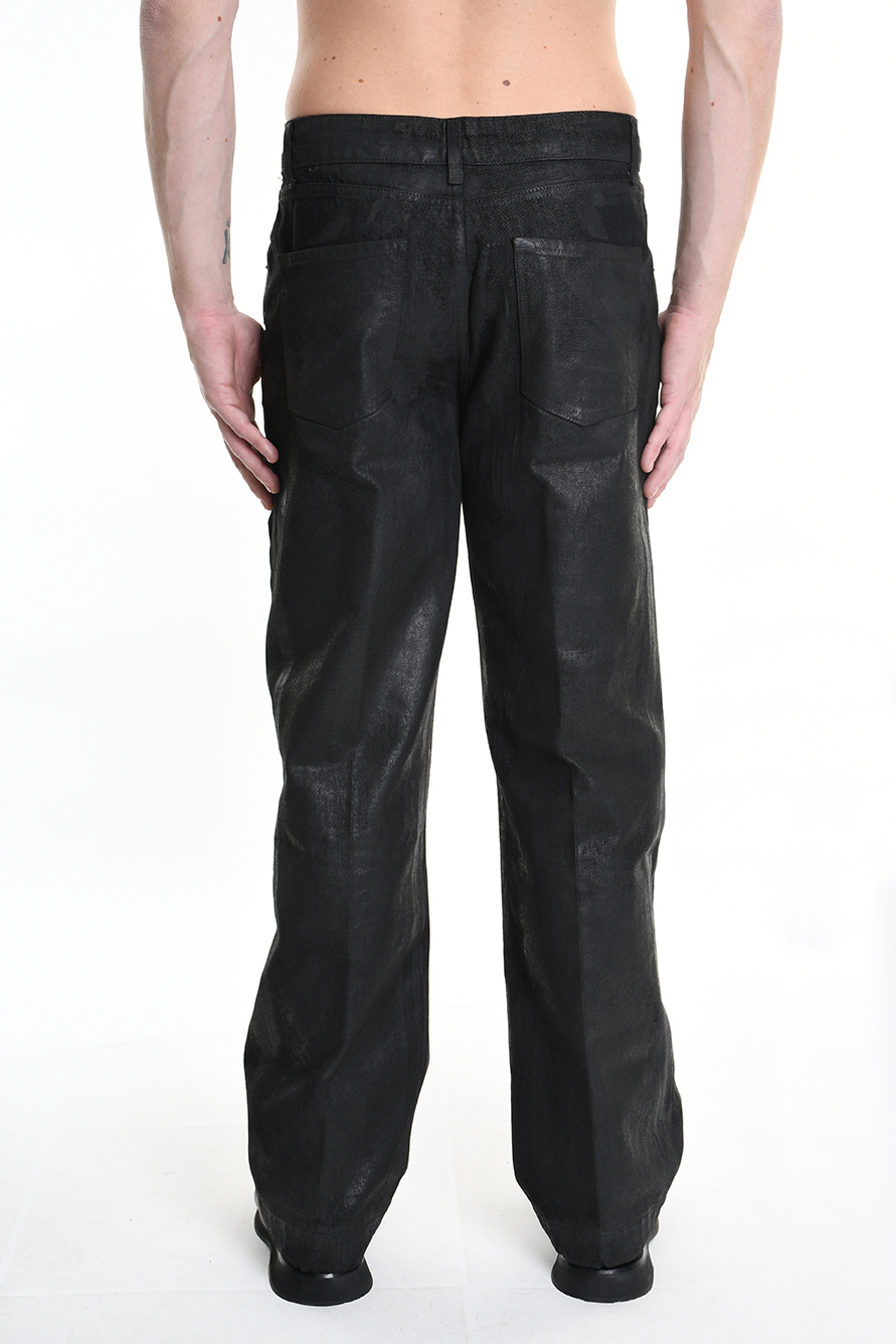 Вощеные брюки из денима свободного кроя LH