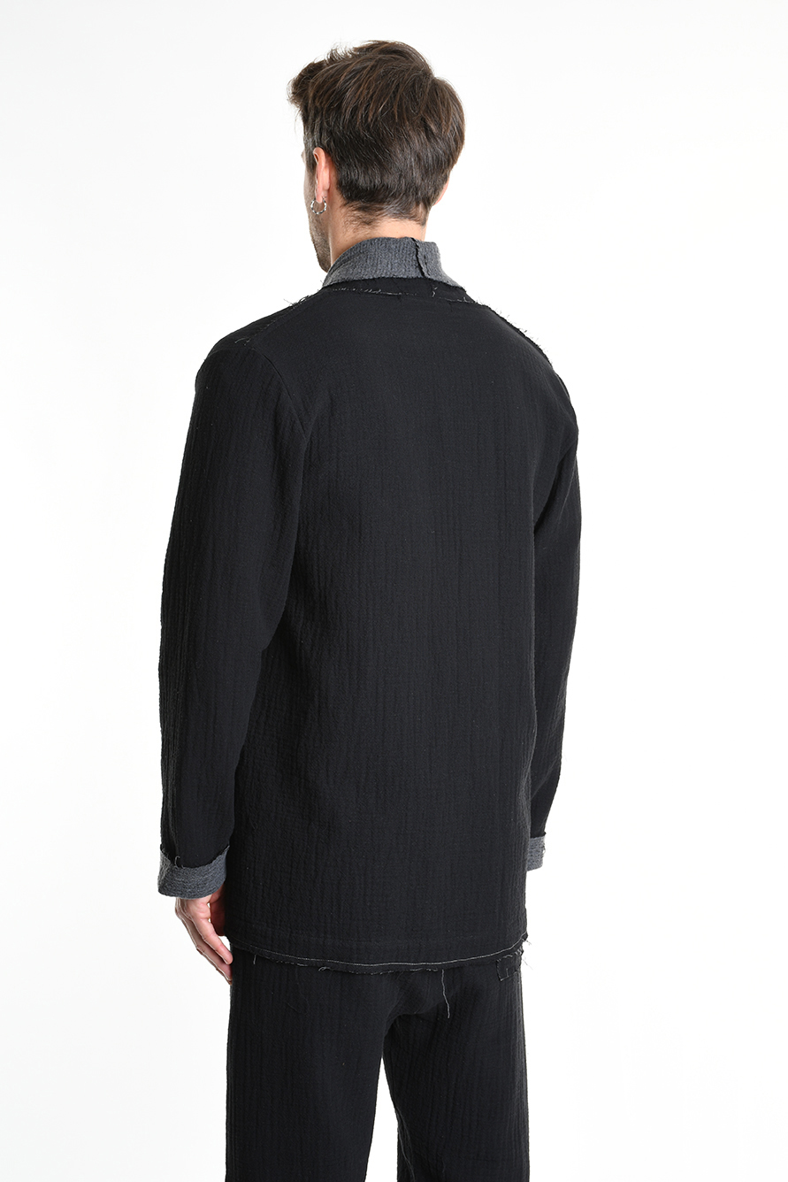 Кардиган из смесового хлопка с необработанными краями Xagon