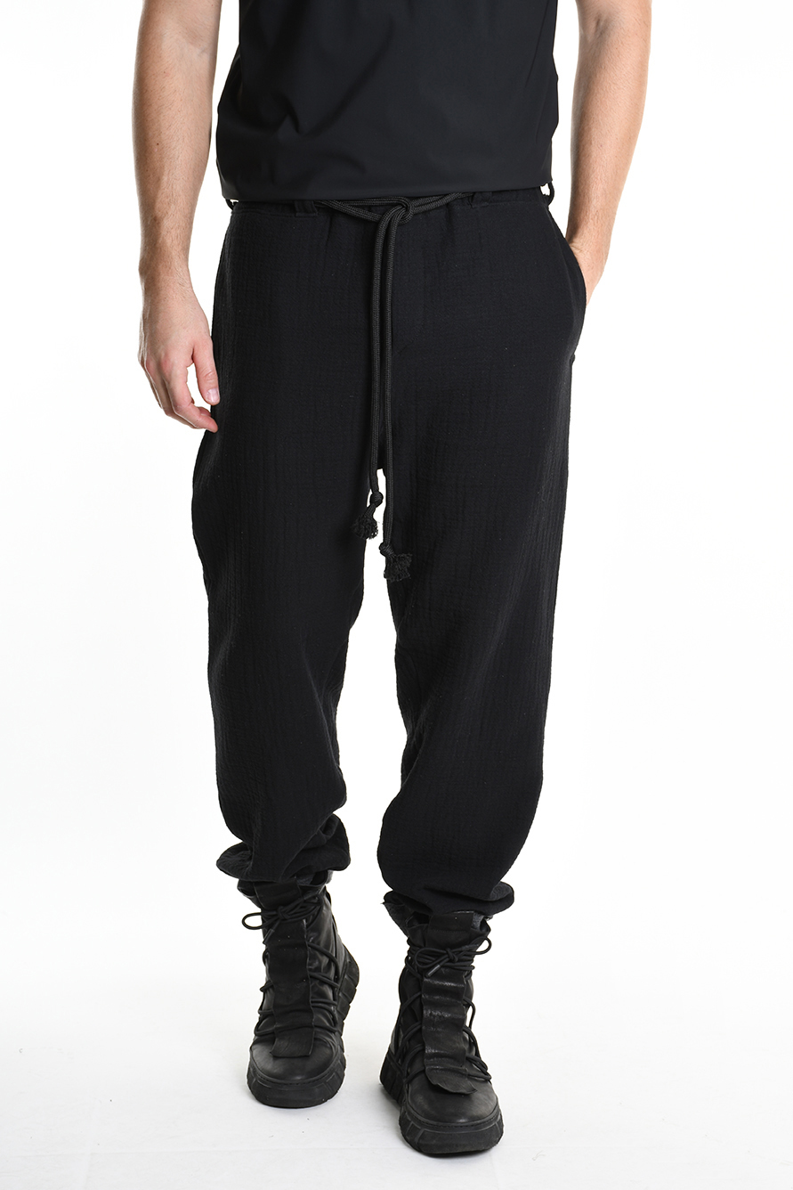 Брюки из смесового хлопка с эластичным поясом со шнурком Xagon