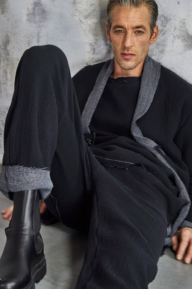 Брюки из смесового хлопка с эластичным поясом со шнурком Xagon