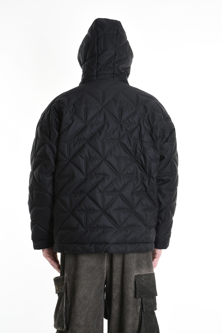 Куртка оверсайз из матового нейлона с капюшоном LH