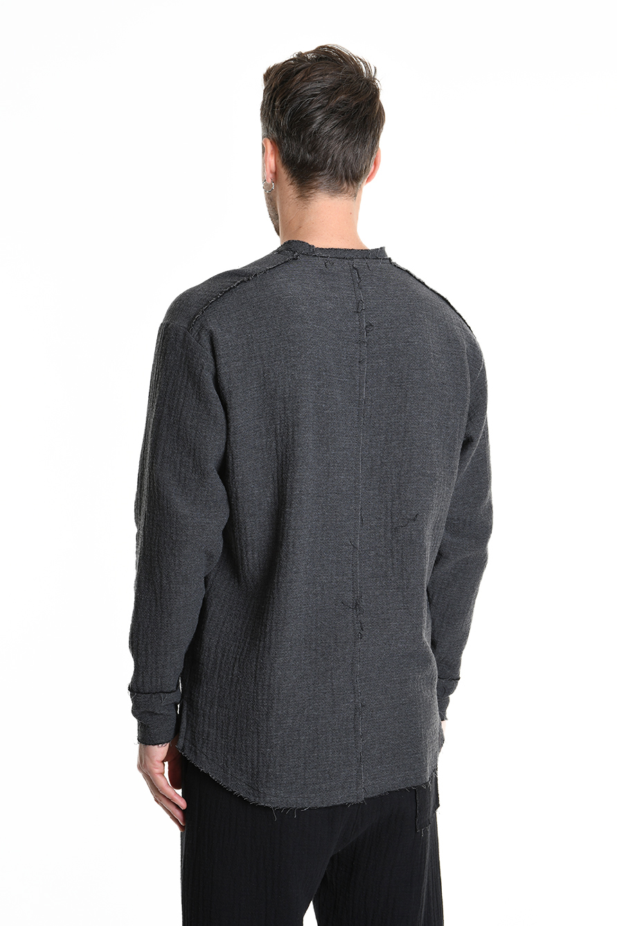 Кофта из смесового хлопка с необработанными краями Xagon