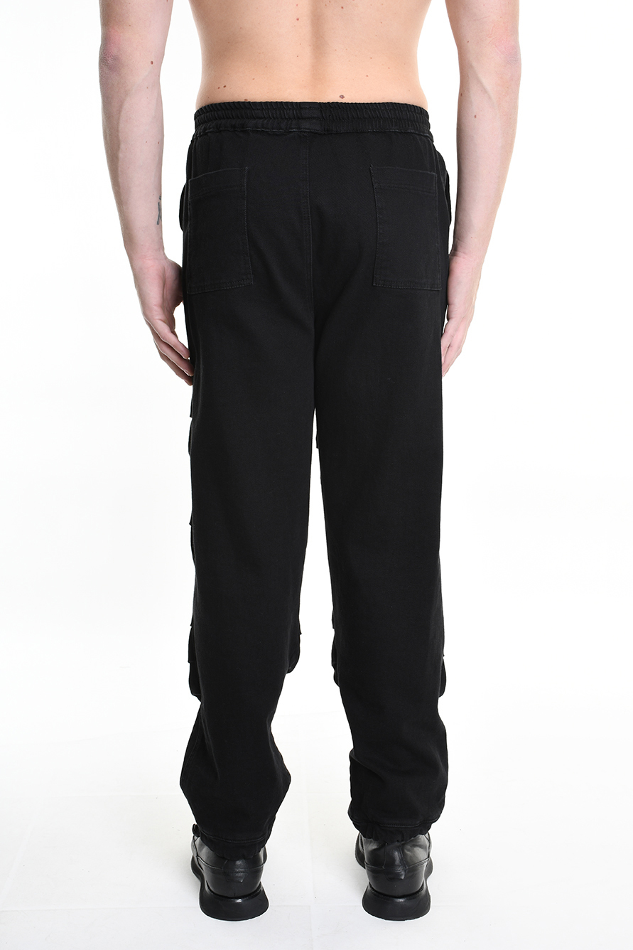 Брюки с защипами по бокам и эластичным поясом-кулиской LH