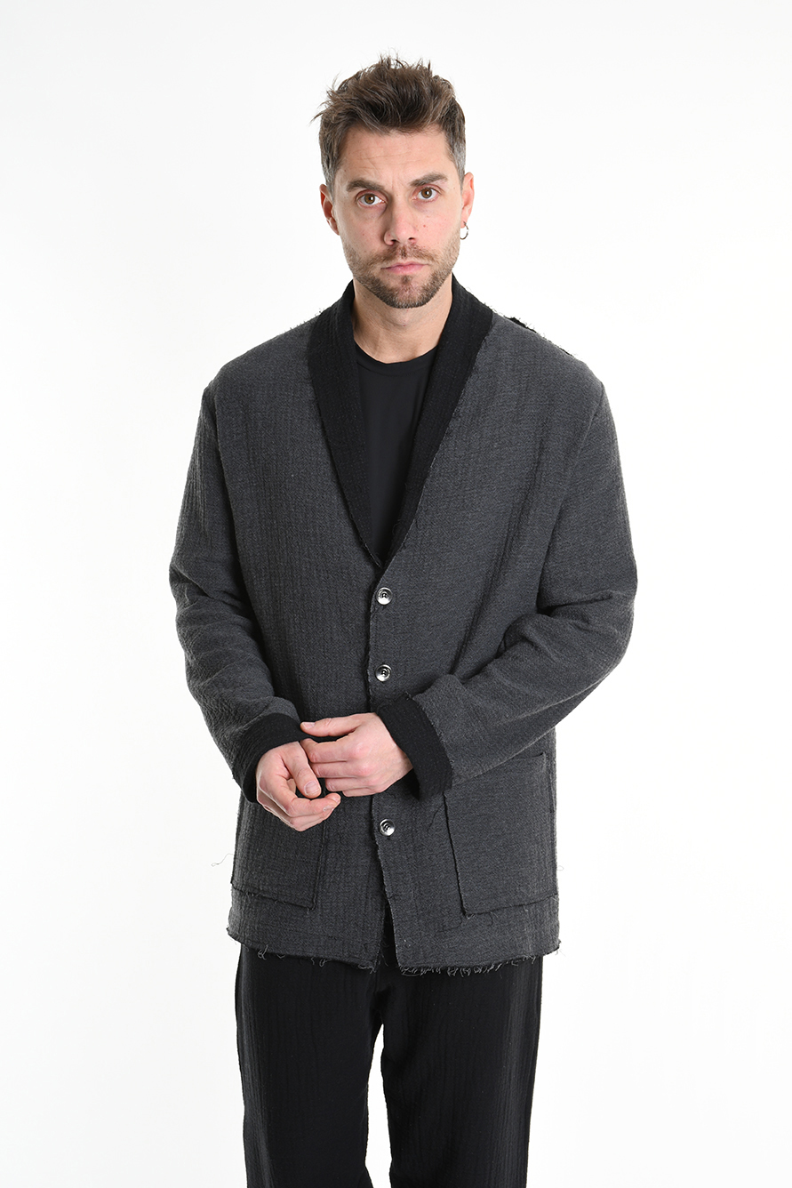 Кардиган из смесового хлопка с необработанными краями Xagon