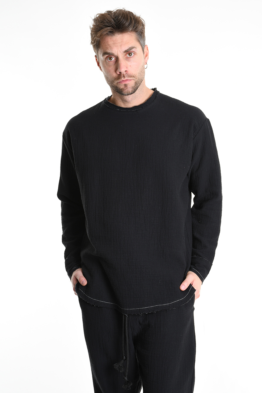 Кофта из смесового хлопка с необработанными краями Xagon