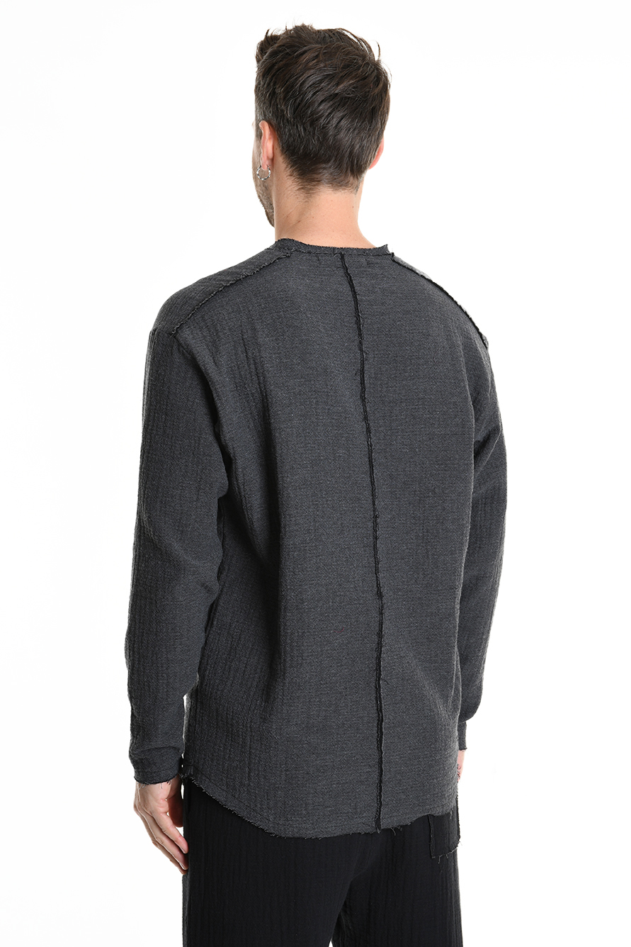 Кофта с V-вырезом и необработанными краями Xagon