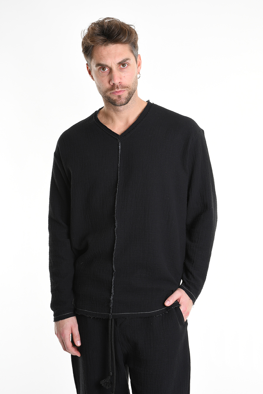 Кофта с V-вырезом и необработанными краями Xagon