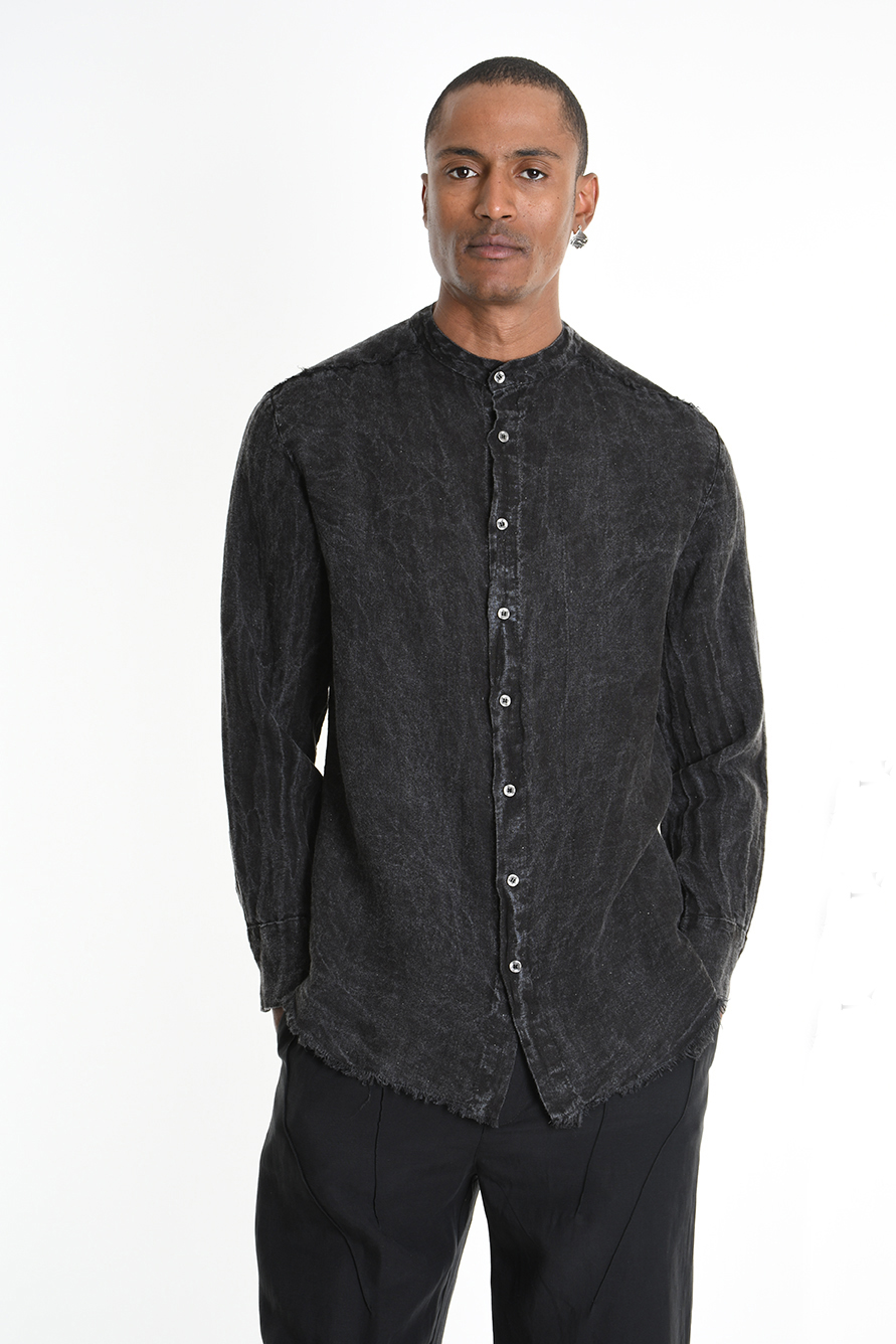 Рубашка изо льна мраморного окрашивания LH