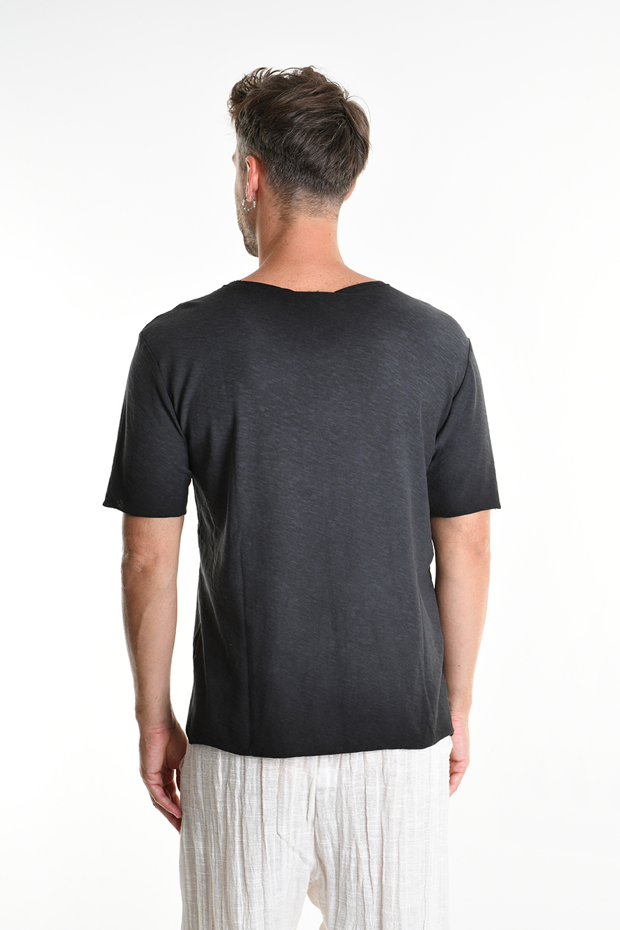 Футболка из хлопкового джерси с необработанными краями Xagon