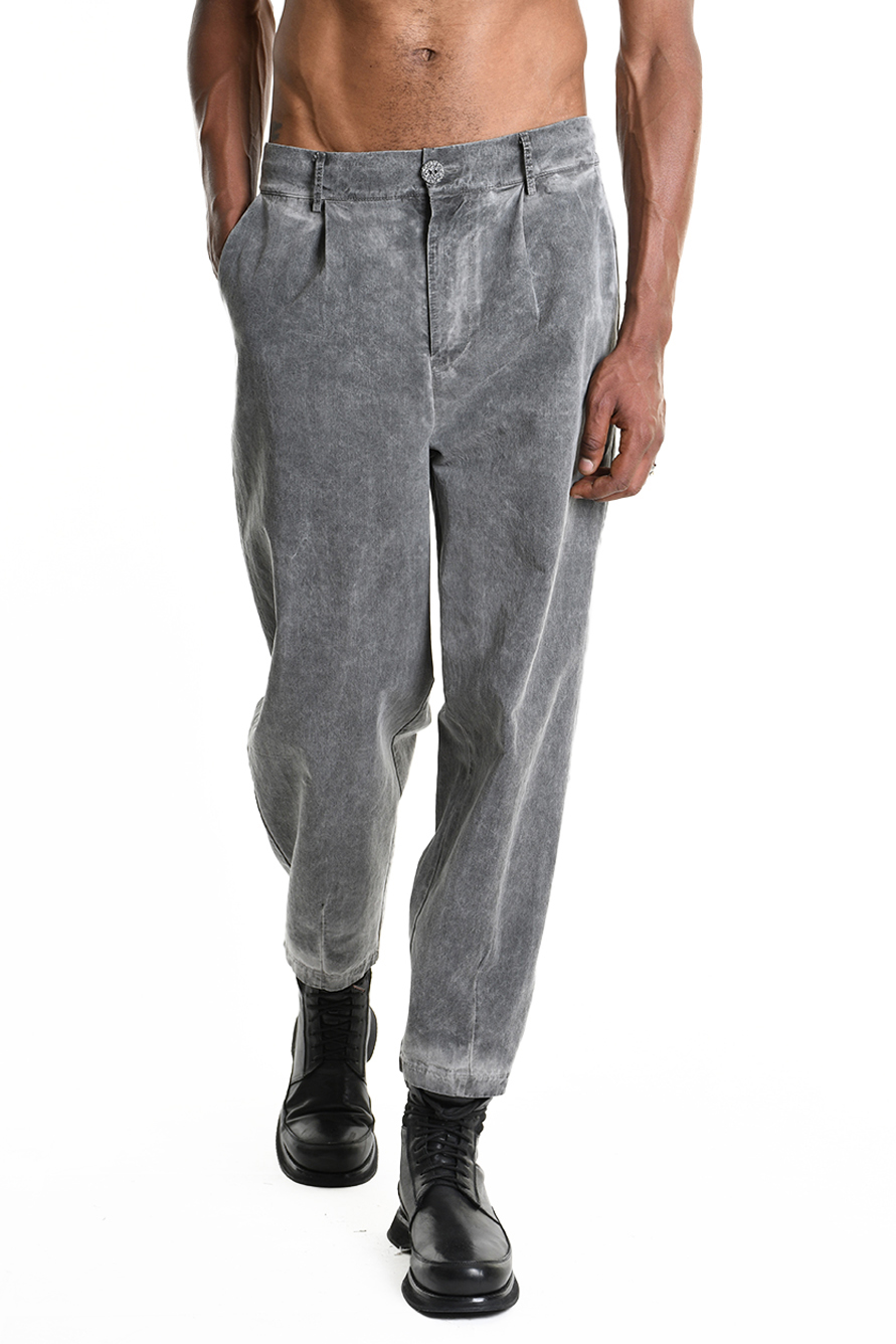 Брюки прямого кроя из хлопка и лиоцелла холодного окрашивания LH