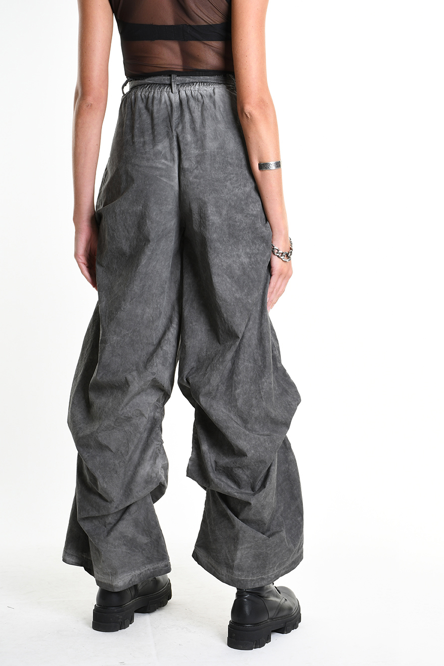 Брюки-палаццо из хлопкового габардина с драпировками LH