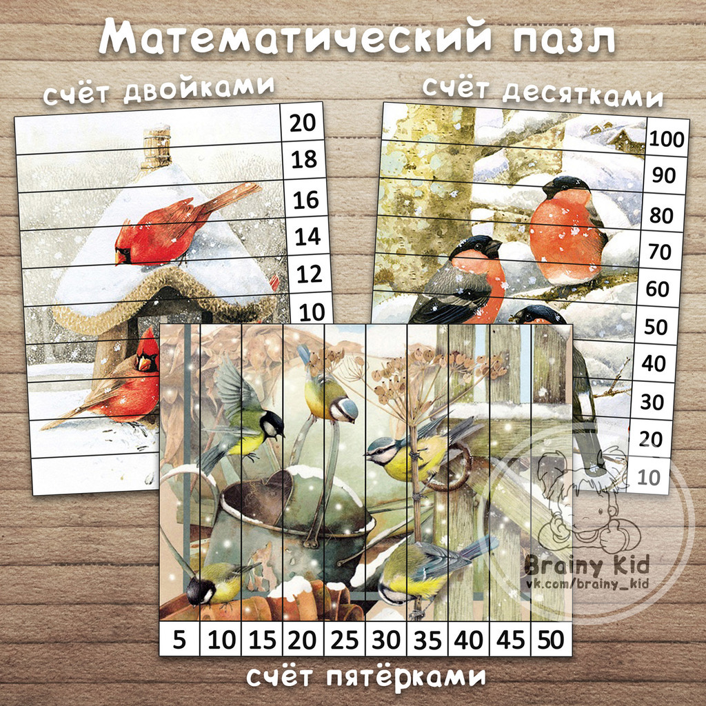 Математический пазл [счет 2, 5, 10]