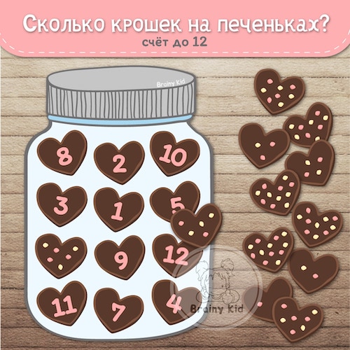 Сколько крошек на печеньках?