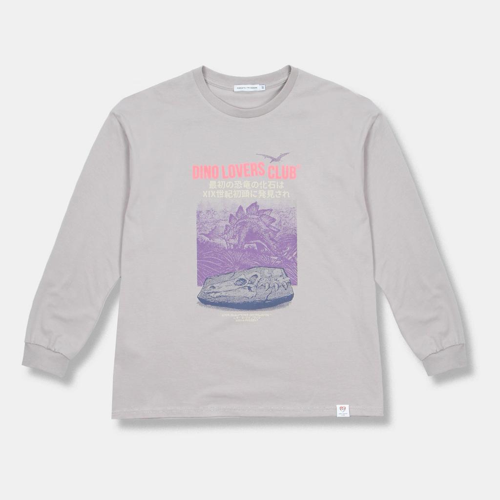 ЛОНГСЛИВ RETRO STEGOSAURUS GREY