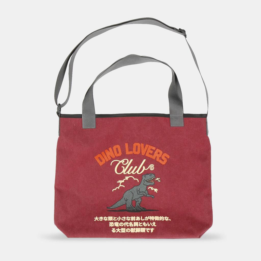 СУМКА ШОППЕР DINO LOVERS CLUB BURGUNDY CANVAS