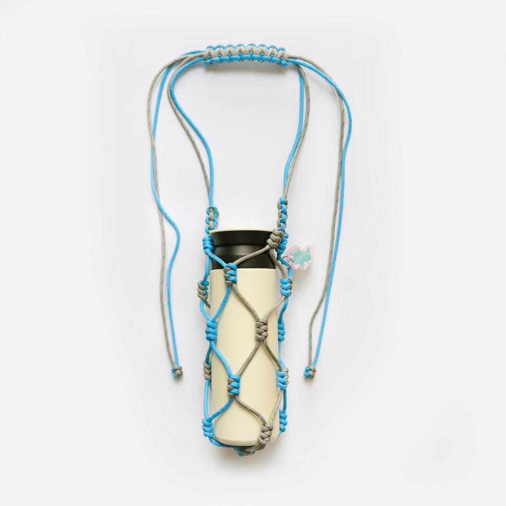 СУМКА АВОСЬКА ИЗ ПАРАКОРДА ДЛЯ ТЕРМОСА BLUE/GREY