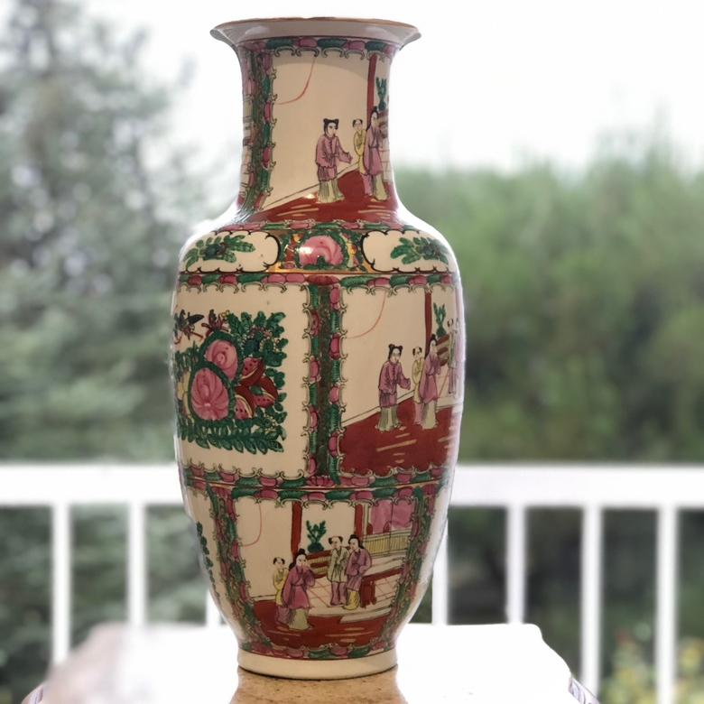 Ваза, ручная роспись, китайский фарфор, ХХ век