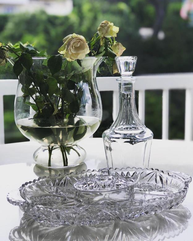 Блюдо-икорница хрустальная, Франция