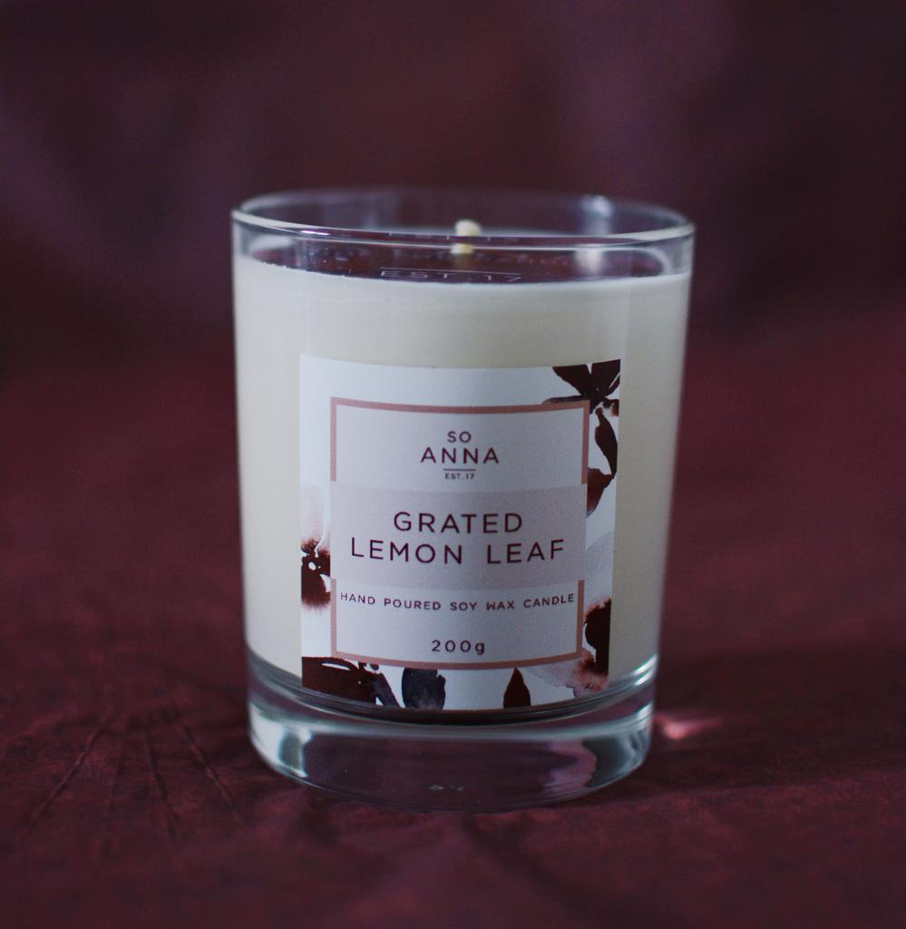 СВЕЧА GRATED LEMON LEAF/РАСТЕРТЫЙ ЛИСТ ЛИМОНА