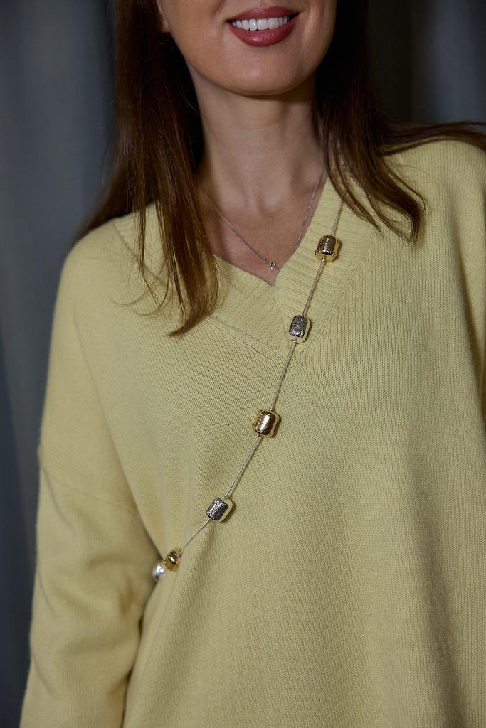 Украшение  на шею длинное биколор