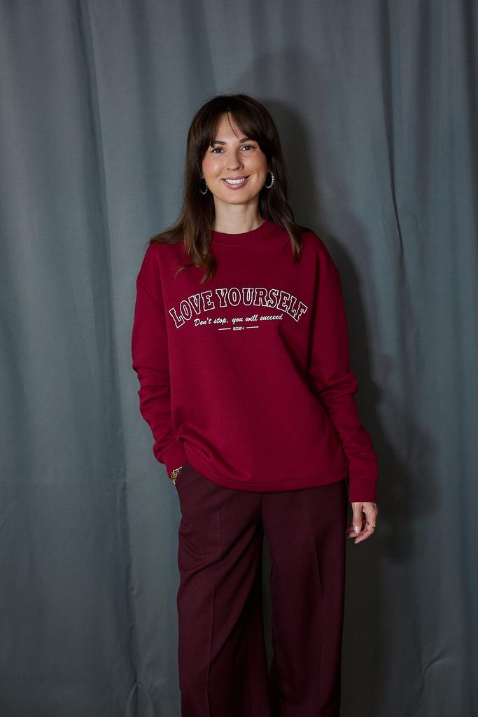 Свитшот бордо   ТРЕХНИТКА